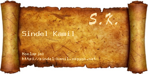 Sindel Kamil névjegykártya